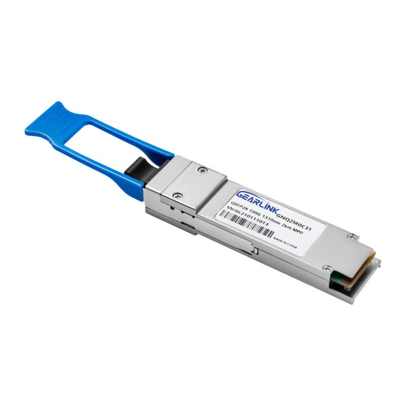 QSFP28 1310nm 2km DOM MPO SMF Optical Transceiver Module