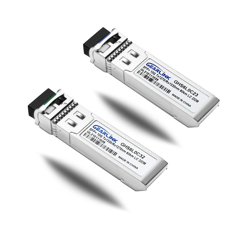 10GBASE-BX BiDi SFP+ 1270nm-TX/1330nm-RX 60km DOM Simplex LC/UPC SMF Optical Transceiver Module