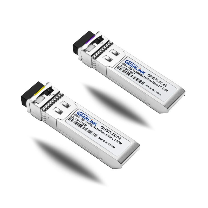 10GBASE-BX BiDi SFP+ 1490nm-TX/1550nm-RX 80km DOM Simplex LC/UPC SMF Optical Transceiver Module