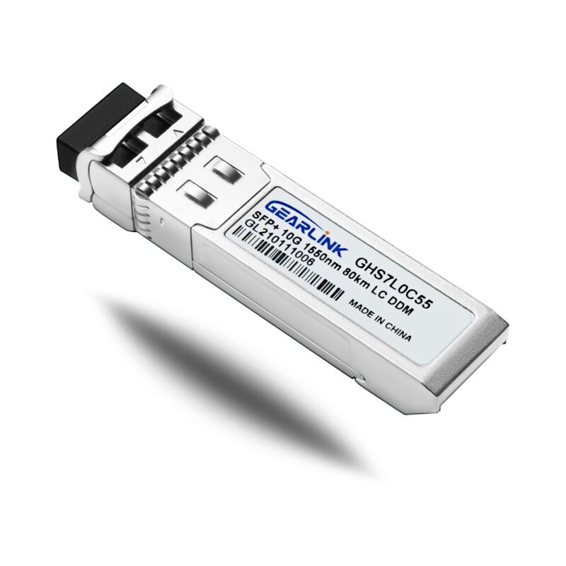 10GBASE-ZR SFP+ 1550nm 80km DOM Duplex LC/UPC SMF Optical Transceiver Module