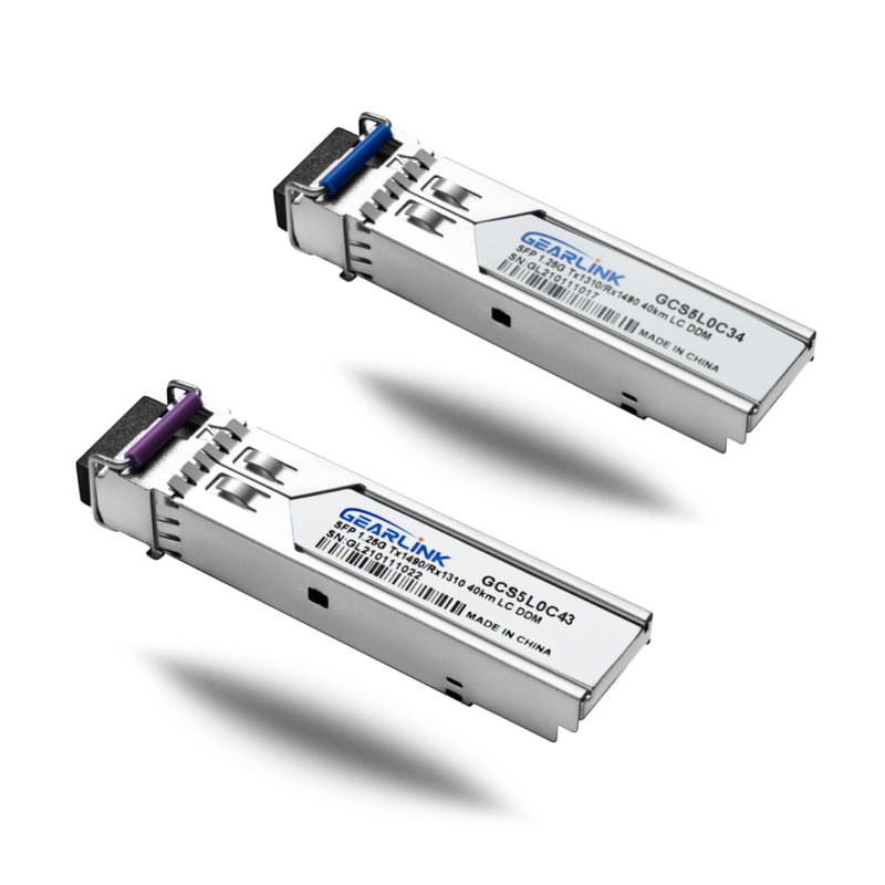 1000BASE-BX SFP BiDi 1310nm-TX/1490nm-RX 40km DOM Simplex LC/UPC SMF Optical Transceiver Module