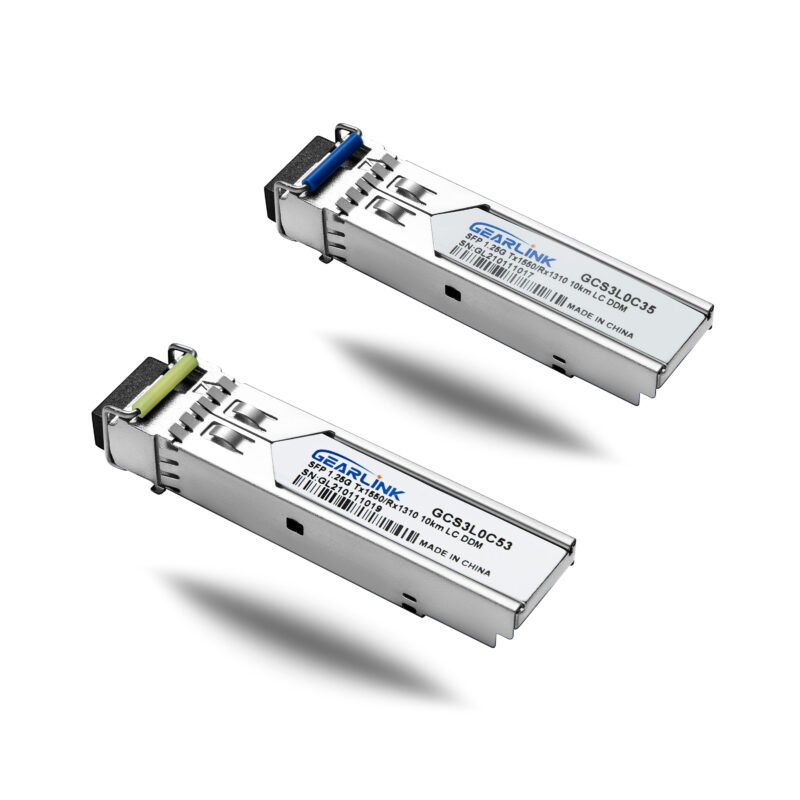 1000BASE-BX SFP BiDi 1310nm-TX/1550nm-RX 10km DOM Simplex LC/UPC SMF Optical Transceiver Module