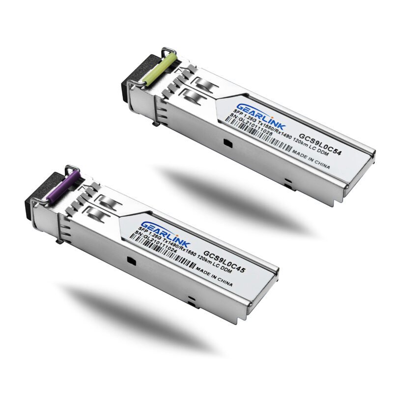 1000BASE-BX SFP BiDi 1490nm-TX/1550nm-RX 120km DOM Simplex LC/UPC SMF Optical Transceiver Module