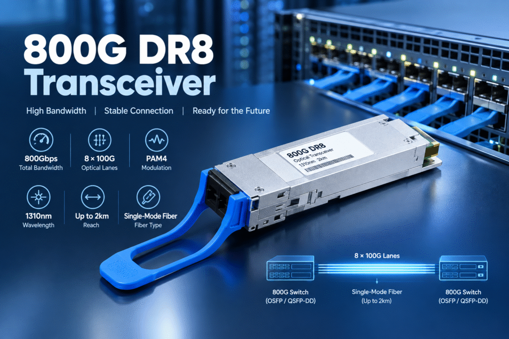800G DR8 Transceiver Powerful Guide to 800G Networks