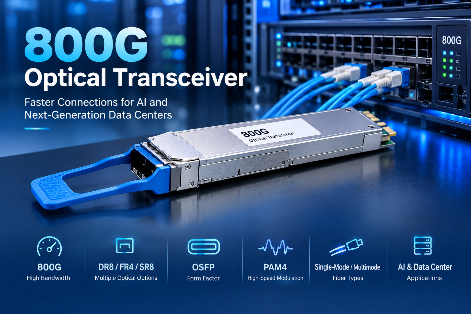 800G Optical Transceiver A Powerful Guide to Faster AI and Data Center Networks