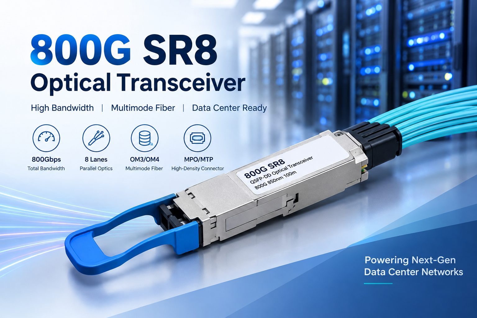 800G SR8 Optical Transceiver for High-Speed Data Centers